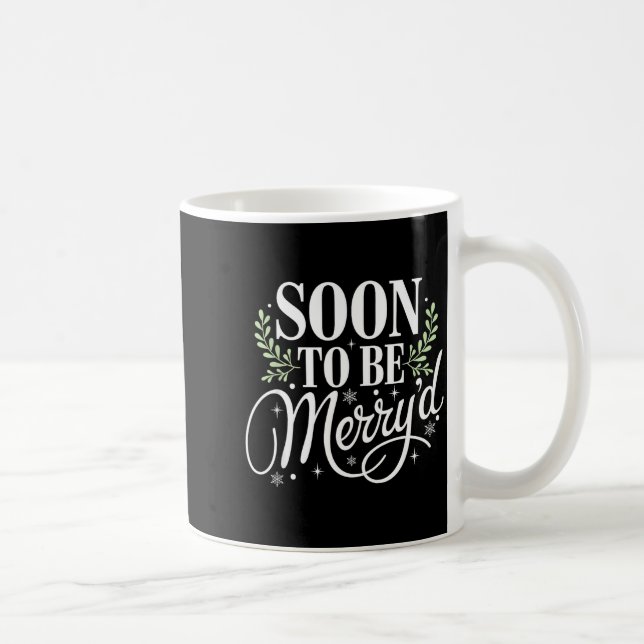 Soon To Be Merry'd Christmas Engaged Fiance Santa  Coffee Mug (Right)