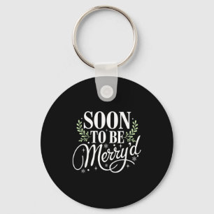 Soon To Be Merry'd Christmas Engaged Fiance Santa Key Ring
