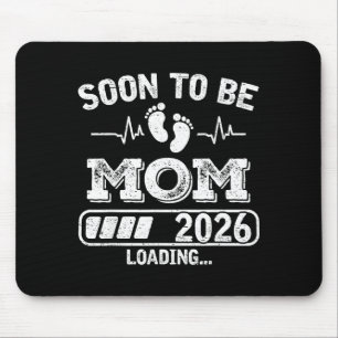 Soon To Be Mom 2026 Loading Funny Pregnancy Announ Mouse Pad