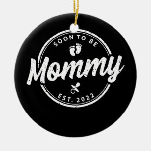 Soon To Be Mommy 2022 New Mom To Be Pregnancy Ceramic Tree Decoration