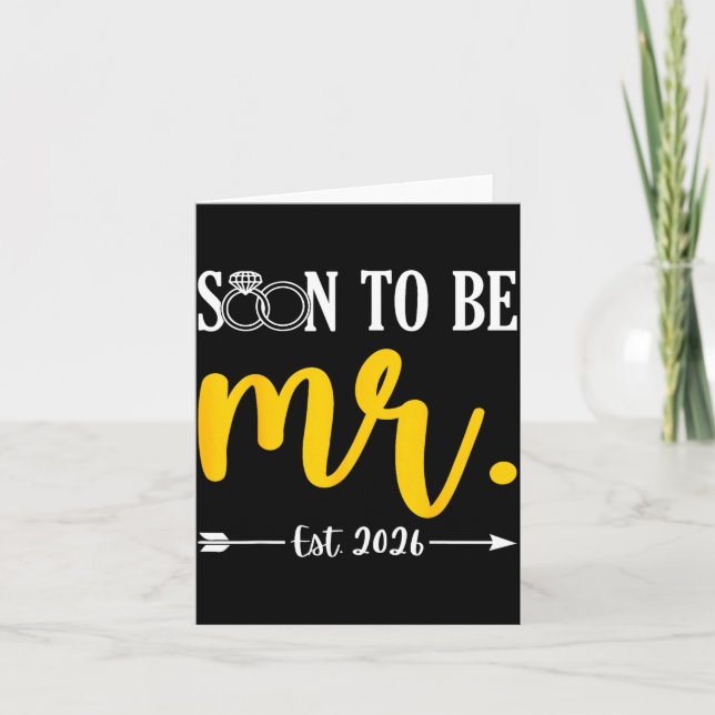 Soon to Be Mr Est 2026 Future Groom Wedding Card (Front)