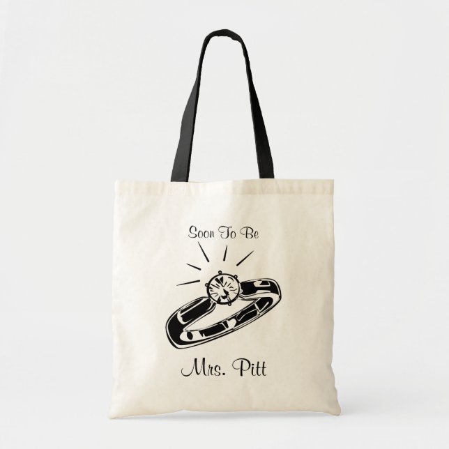 Soon To Be Mrs. Custom Tote Bag (Front)