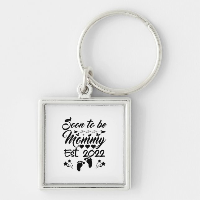 Soon To Be Mummy 2022 Mother's Day First Time Key Ring (Front)