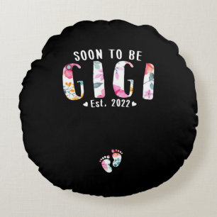 Soon To Be Mummy Est 2022 Pregnancy Announcement Round Cushion
