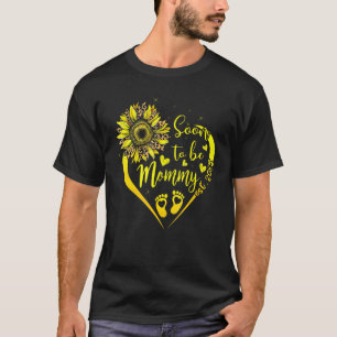Soon To Be Mummy Est 2023 Sunflower Funny New Mum T-Shirt