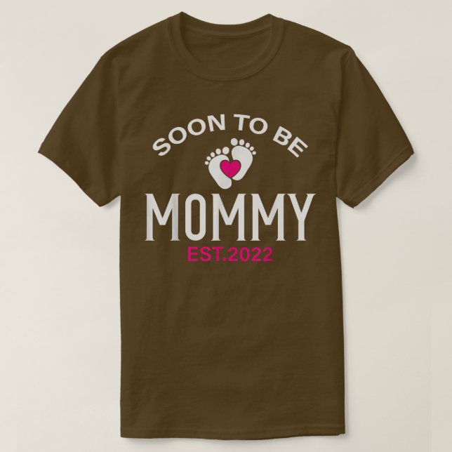 Soon To Be Mummy Mum Funny Pregnancy Announcement  T-Shirt (Design Front)