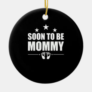 Soon To Be Mummy Pregnancy Announcement Reveal Mum Ceramic Tree Decoration