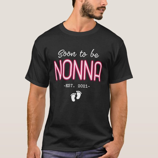 Soon to be Nonna Expecting Pregnancy  Italian Gran T-Shirt (Front)