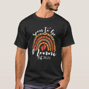 Soon To Be Nonni Est 2022 Rainbow Leopard Mother's T-Shirt