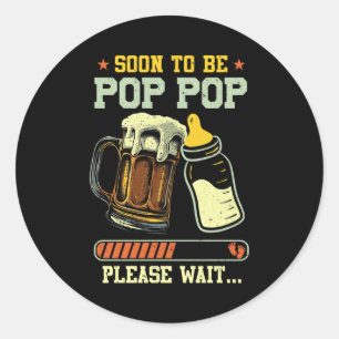 Soon To Be P P Est 2025 Pregnancy Announcement  Classic Round Sticker