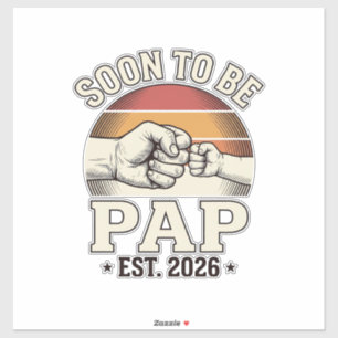 Soon to Be Pap 2026 Vintage Baby Fist Bump Design_