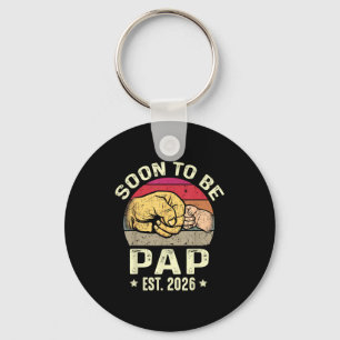 Soon To Be Pap Est 2026 For New Papa Funny Fathers Key Ring