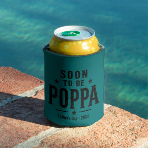 Soon to Be Poppa Fathers Day Pregnancy Reveal Can Cooler