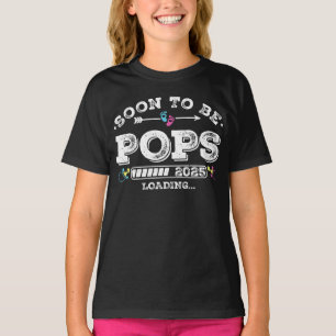 Soon to Be Pops 2025 Loading Girl T-Shirt