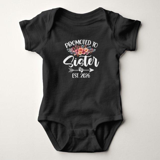 Soon To Be Sister Funny Mother's Day Sister 2026 Baby Bodysuit (Front)