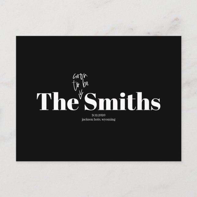 Soon to Be Smiths Photo Save the Date Announcement Postcard (Front)