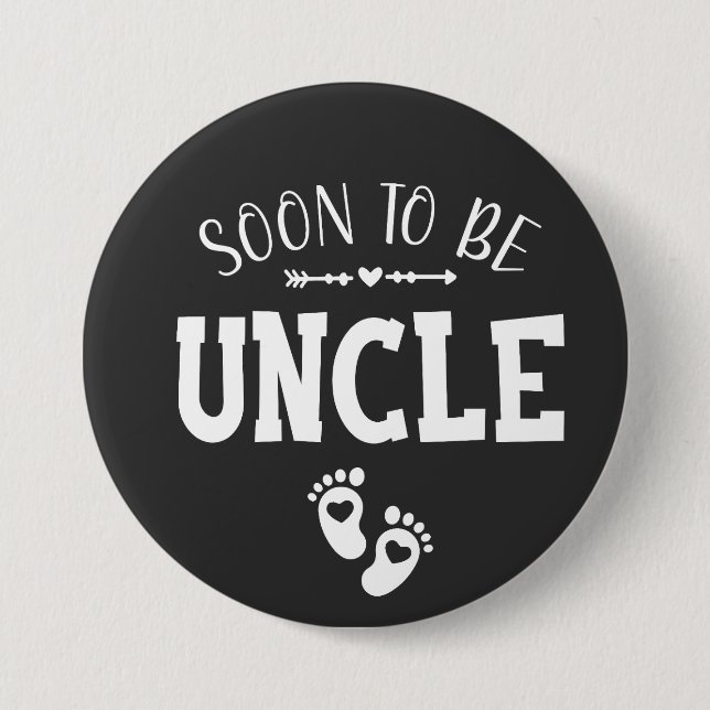 Soon to Be Uncle Promoted to Uncle Round 7.5 Cm Round Badge (Front)