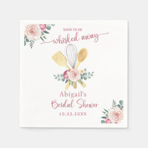 SOON TO BE WHISKED AWAY BRIDAL SHOWER NAPKIN