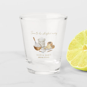 Soon to be whisked away bridal shower shot glass
