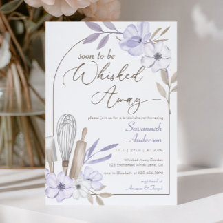 Soon To Be Whisked Away Floral Bridal Shower Invitation