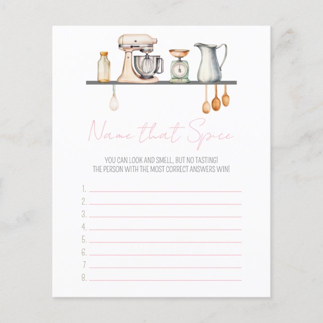 Soon-to-be Whisked Away!  Name that Spice Game (Front)