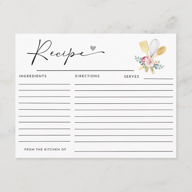 SOON TO BE WHISKED AWAY  Recipe Card (Front)