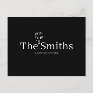 Soon to Be Your Name Wedding Save the Date Announcement Postcard