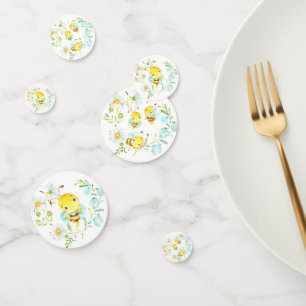 Soon to Bee Family of 3 Bee Baby Shower  Confetti