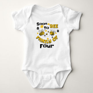 Soon To Bee Family of Four Baby Announcement Baby Bodysuit