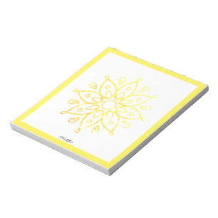 SOORYA sun gold yellow flower Notepad