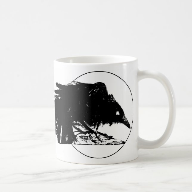 Soot Black Raven Coffee Mug (Right)