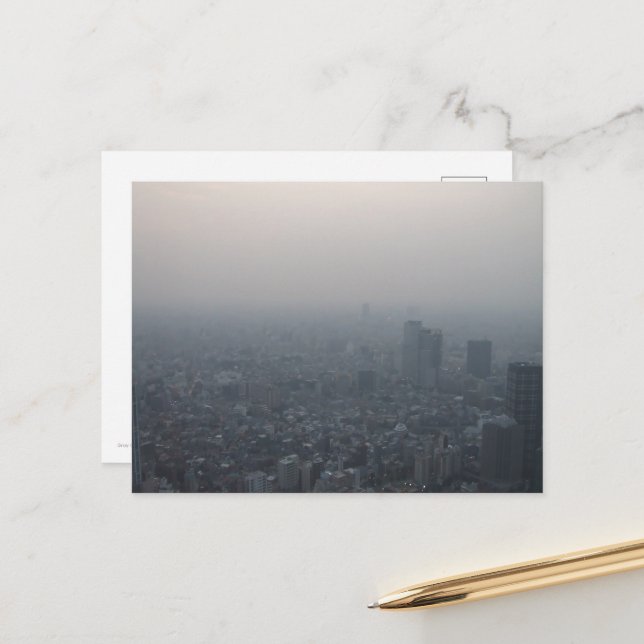 Soot-stained skyscrapers postcard (Front/Back In Situ)