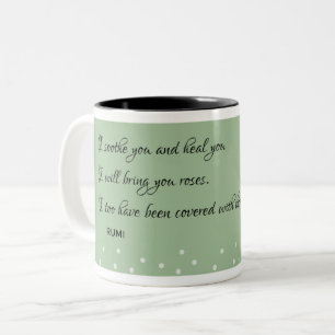 Soothe and Heal: Rumi's Wisdom Two-Tone Coffee Mug