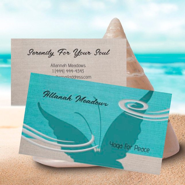 Soothing Beach Meditation Healer Business Card (Creator Uploaded)