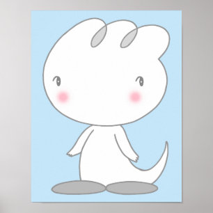 Soothing dinosaur character. poster