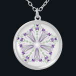 *~* Soothing Mandala -Healing Energy via Anna Rosa Silver Plated Necklace<br><div class="desc">As a professional distance spiritual energy healer since 2001, I have learned, developed and utilised the power of energy healing intention. All my JEWELRY WITH INTENTION (R) carries the healing energy of positive manifestation. This sterling silver healing energy mandala necklace is ready to receive your own personal intention. When this...</div>
