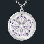 *~* Soothing Mandala -Healing Energy via Anna Rosa Silver Plated Necklace<br><div class="desc">As a professional distance spiritual energy healer since 2001, I have learned, developed and utilised the power of energy healing intention. All my JEWELRY WITH INTENTION (R) carries the healing energy of positive manifestation. This sterling silver healing energy mandala necklace is ready to receive your own personal intention. When this...</div>