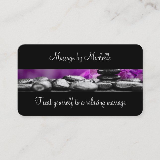 Soothing Massage Business Cards (Front)