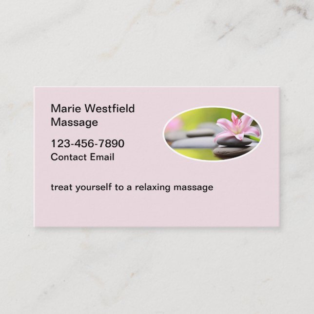 Soothing Massage Business Cards New  Design (Front)