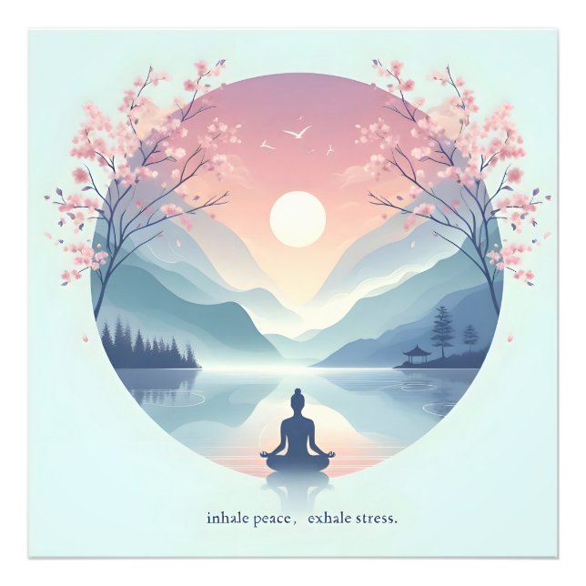 Soothing Nature Meditation Art Photo Print (Front)