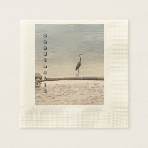 Soothing sand and heron lake life Sandtastic Napkin