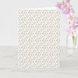 Soothing Watercolor Lavender and Winter Berry Card