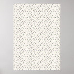 Soothing Watercolor Lavender and Winter Berry Poster