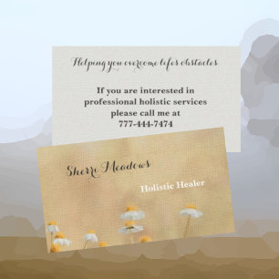 Soothing Watercolor Yellow Daisies Business Card