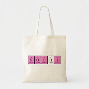 Sophi periodic table name tote bag