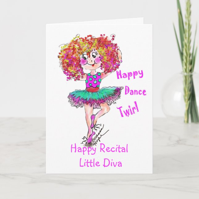 Sophia Ballerina, little girls dance recital card (Front)