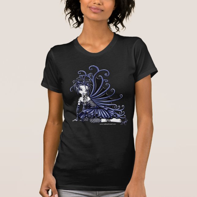 "Sophia" Blue Tattoo Fairy Art Top (Front)