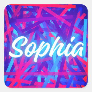 Sophia – Classic Wisdom Name Concept Square Sticker