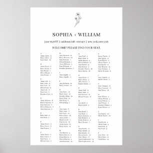 Sophia Elegant Alphabetical Seating Chart