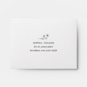 Sophia Elegant Wedding Self-Addressed RSVP Envelope